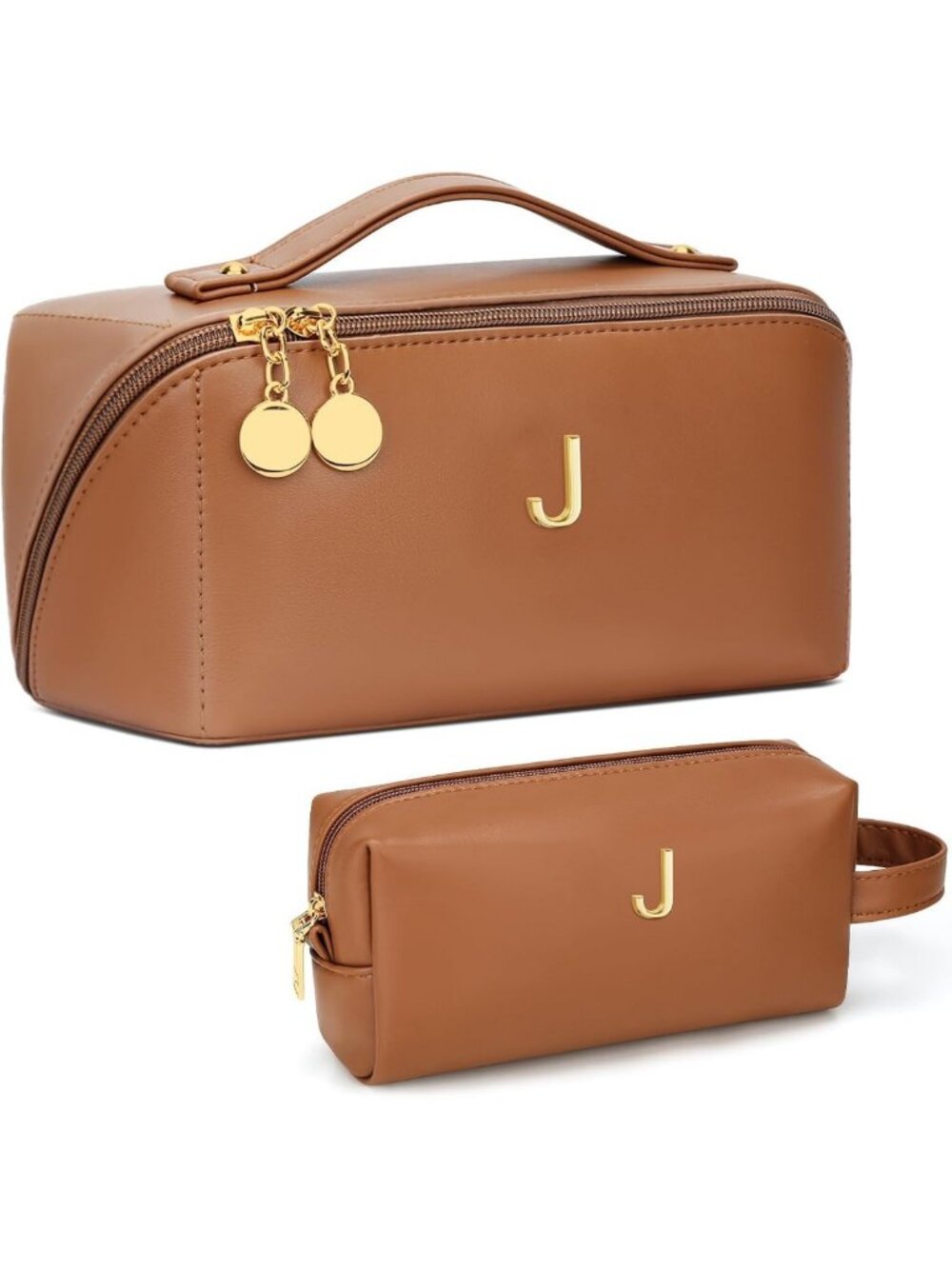 Personalized Initial Makeup Bag for Women | Travel Toiletry & Cosmetic